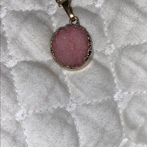 pink stone necklace